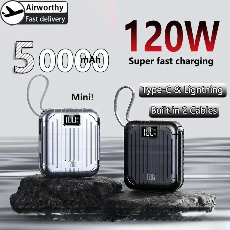 Solar Charger Panel Foldable - 50000mAh 미니 컴팩트 편리한 파워뱅크 PD20W