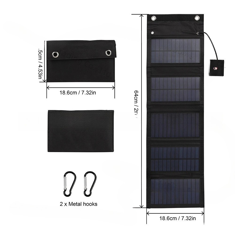 Solar Charger Panel Foldable - 25W 5V 태양광 접이식 가방 방수