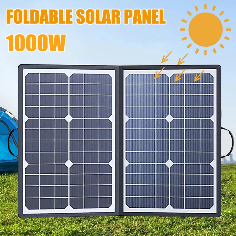 1000W 접이식 태양광 패널, 18V 휴대용 태양광  - Solar Charger Panel Foldable 리뷰 및 가격