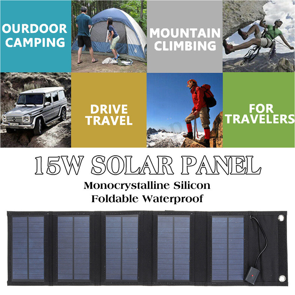 1세트, 15W, 6V, 휴대용 태양광 패널 충전기,  - Solar Charger Panel Foldable 리뷰 및 가격